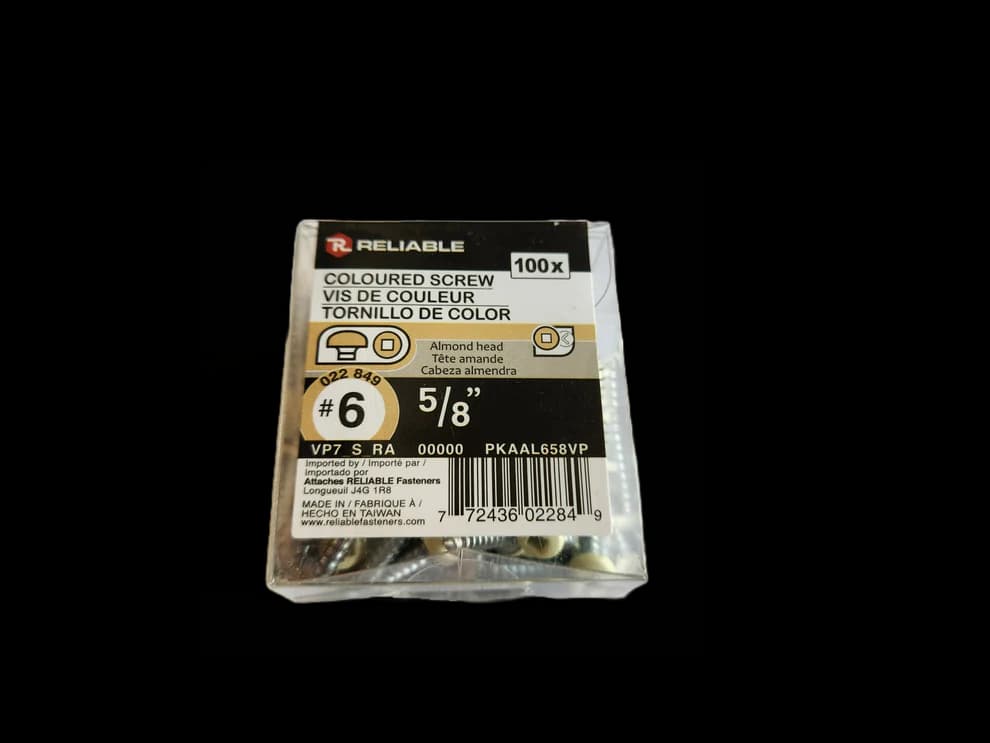 Beige soffit screws